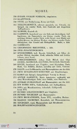 Möbel (Nr. 258-338)