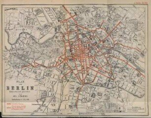 Karte: Plan von Berlin. Entworfen und gezeichnet von Jul. Straube. Verhältniss 1:32,500