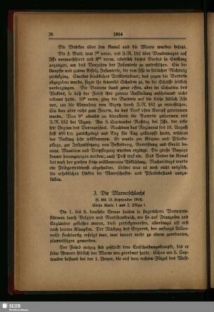 3. Die Marneschlacht : (6. bis 13. September 1914)