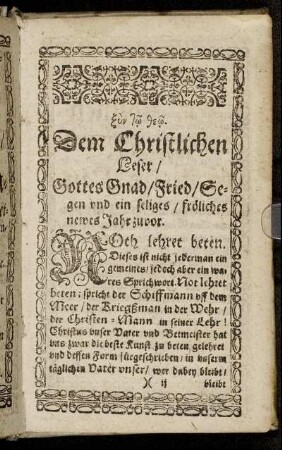 Dem Christlichen Leser