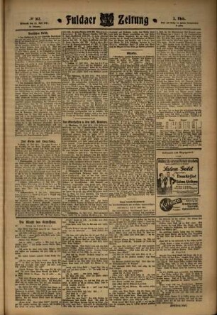 Zweite Ausgabe vom Mittwoch, den 19. Juli 1911.