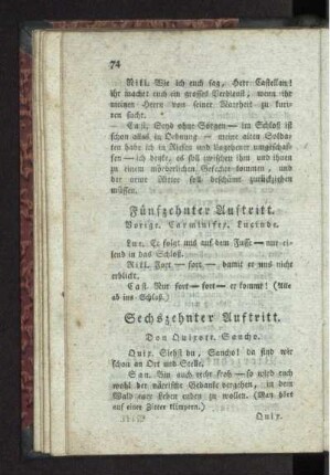Sechszehnter Auftritt. Don Quixote. Sancho