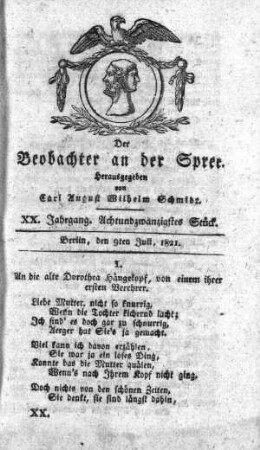 28. Stueck, 9. Juli 1821