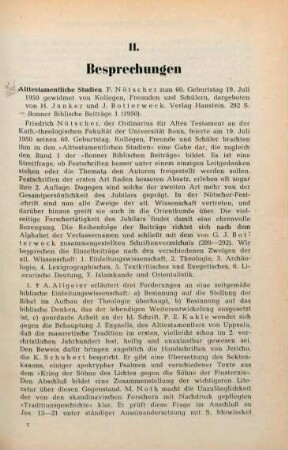 97-99 [Rezension] Alttestamentliche Studien