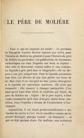 Autour de Molière