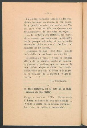 (a José Betinoti, en el acto de la inhumación de sus restos)