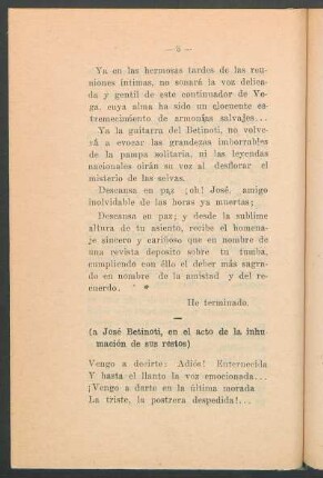 (a José Betinoti, en el acto de la inhumación de sus restos)