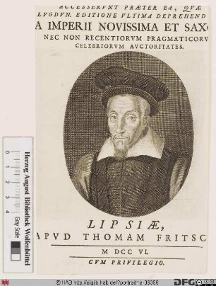 Bildnis Antoine Favre, baron de Peroyes (lat. Antonius Faber)