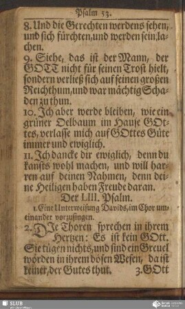 Der LIII. Psalm
