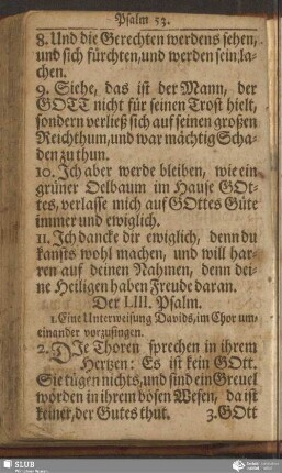 Der LIII. Psalm