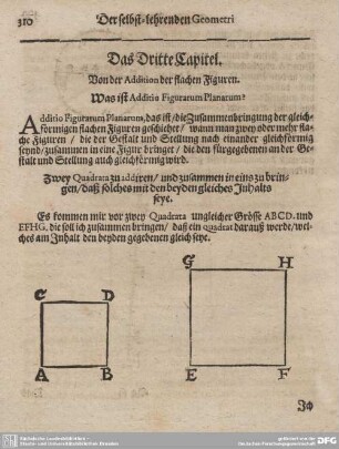 Das Dritte Capitel. Von der Addition der flachen Figuren.