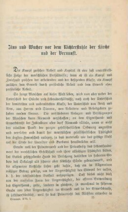 225-242 Zins und Wucher vor dem Richterstuhle der Kirche und der Vernunft