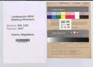 Entnazifizierung Magdalena Adams , geb. 12.04.1911 (Musiklehrerin)