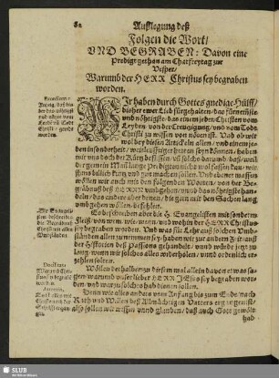 Folgen die Wort, Und Begraben