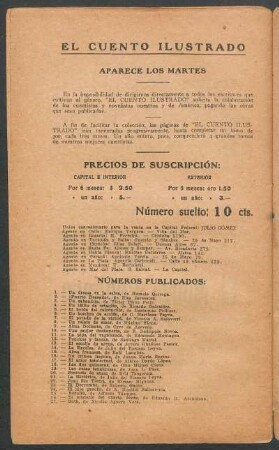 Números publicados