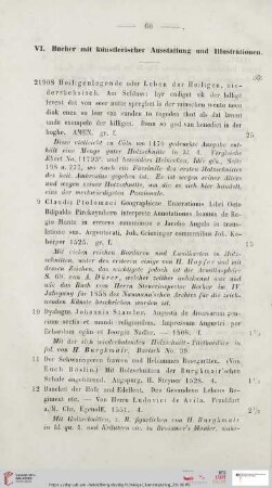 VI. Bücher mit künstlerischer Ausstattung und Illustrationen (Nr. 21908 - 21969)