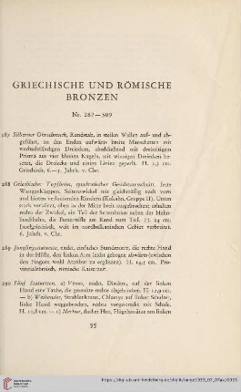 Griechische und römische Bronzen (Nr. 287-309)