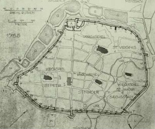 Stadtplan von 1755