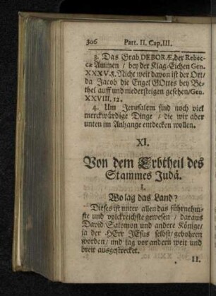XI. Von dem Erbtheil des Stammes Judä.