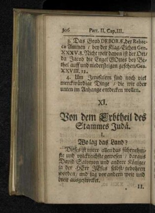 XI. Von dem Erbtheil des Stammes Judä.