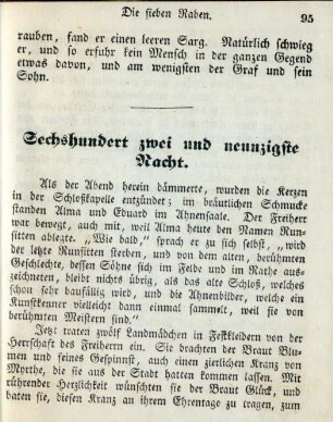 Sechshundert zwei und neunzigste Nacht