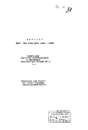 1934/35: Bericht ... - 1934/35