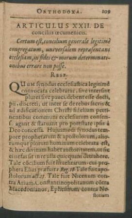 Articulus XXII. De conciliis oecumenicis.
