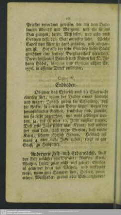 Caput IV. Erdboden