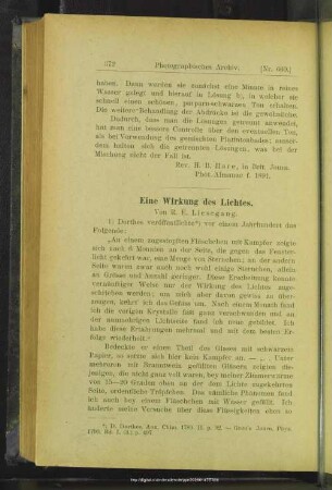 Die Wirkung des Lichtes