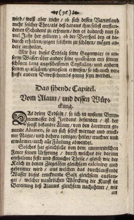 Das sibende Capitel. Vom Alaum, und dessen Würckung.