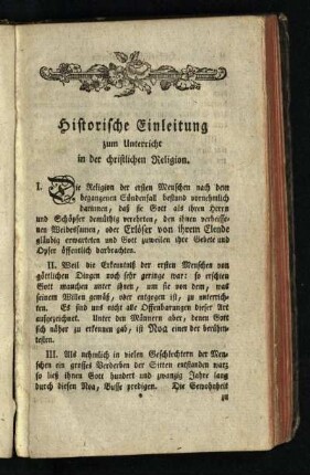 Historische Einleitung zum Unterricht in der christlichen Religion