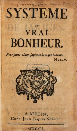 Systeme Du Vrai Bonheur