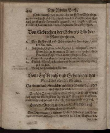 Von Gebrechen der Geburtsglieder in Mannspersonen