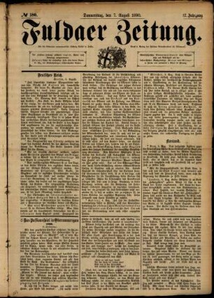 Ausgabe vom Donnerstag, den 07. August 1890.