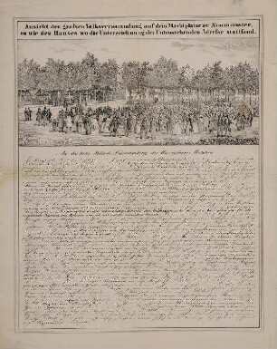 Die Volksversammlung auf dem Marktplatz zu Neumünster (20.7.1846)