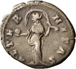 Denar des Antoninus Pius für Faustina maior mit Darstellung der Providentia