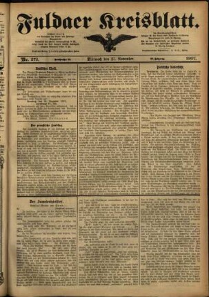 Ausgabe vom Mittwoch, den 27. November 1907.