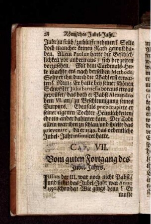 Vom guten Fortgang des Jubel-Jahrs