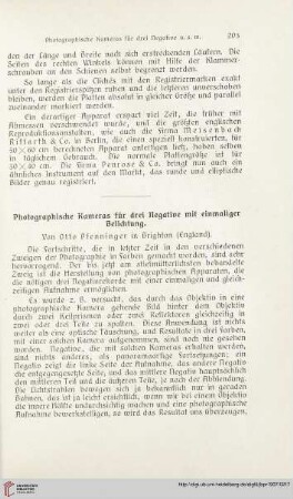 21: Photographische Kameras für drei Negative mit einmaliger Belichtung