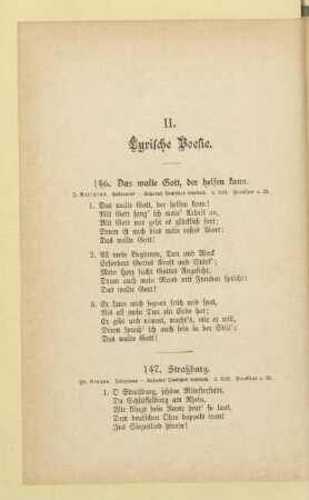 II. Lyrische Poesie