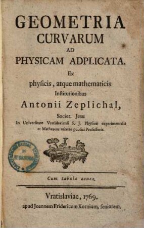 Geometria curvarum ad physicam adplicata