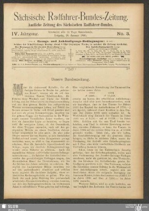Sächsische Radfahrer-Bundes-Zeitung : amtliche Zeitung des Sächsischen Radfahrer-Bundes
