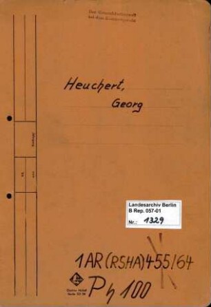 Personenheft Georg Heuchert (*24.02.1910), SS-Obersturmführer