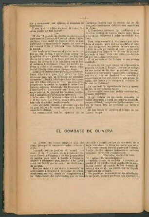 El combate de Olivera