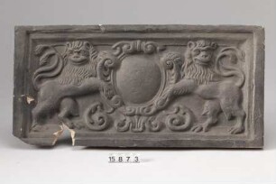 Ofenkacheln mit Medaillon und Löwen — Ofenkachel