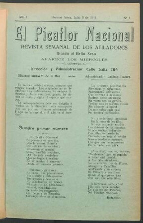 Nuestro primer número