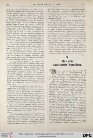 6: Aus dem Düsseldorfer Kunstleben