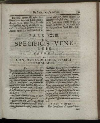 Pars. XXVIII. De Specificis Venereis.