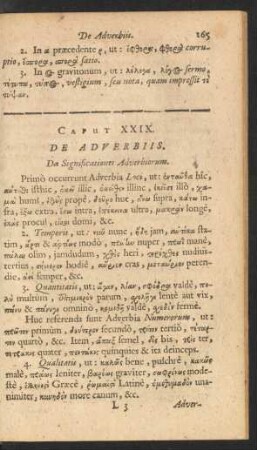 Caput XXIX. De Adverbiis. Da Significationes Adverbiorum