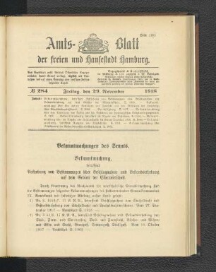 No. 284, 29. November 1918
